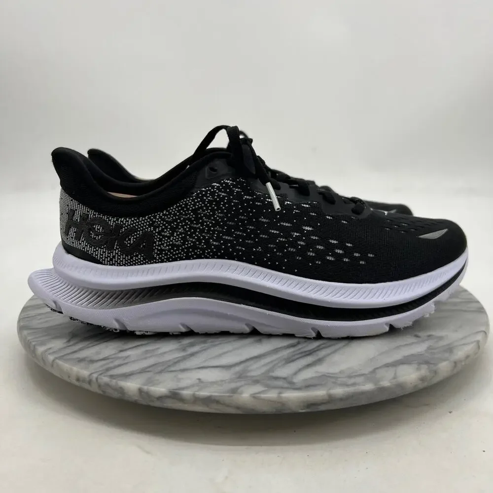 Hoka One One Womens 9.5 Running Shoes Black Kawana Lace Up Low Sneakers 1123164